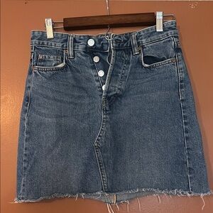 Vintage Classic Blue Denim High waisted Mini Skirt